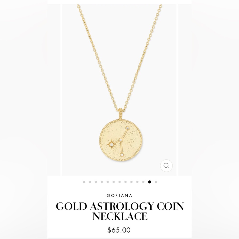 Gorjana Gild Astrology Coin Necklace - Cancer - NEW